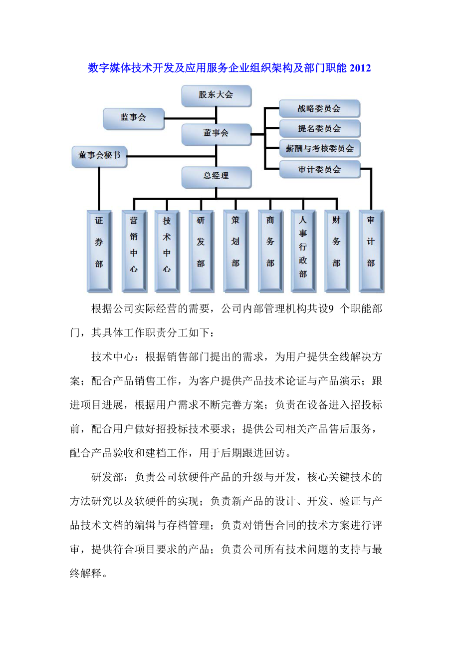 數字媒體技術開發及應用服務企業的組織架構與部門職能解析——以數字技術服務為核心